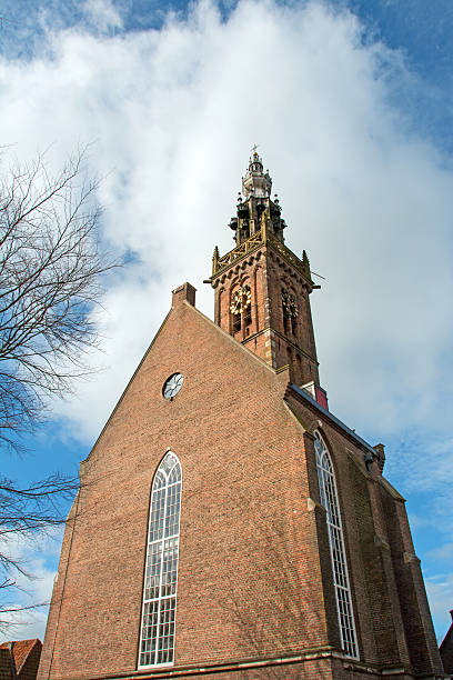 istock Brick church and bell tower  in Edam, Neatherlands- 533070706