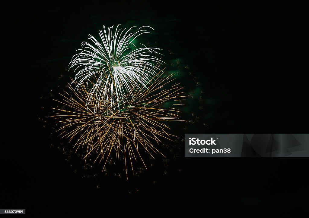 the fireworks celebrate lighting the night sky 2015 Stock Photo