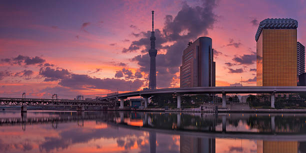 istock Tokyo Sky Tree and Sumida River, Tokyo, Japan at sunrise 533071367
