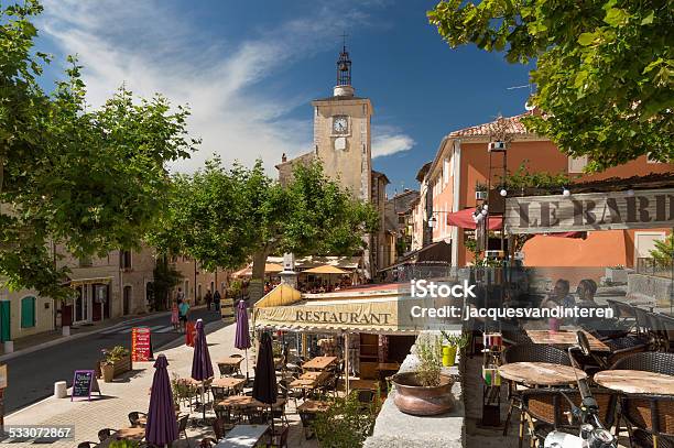 Centre Of The Village Of Aiguines Provence Region France Stock Photo - Download Image Now