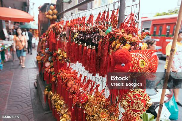 Bangkok Yaowarat Road Chinese Merchandise For Sale In Chinatown Thailand Stock Photo - Download Image Now