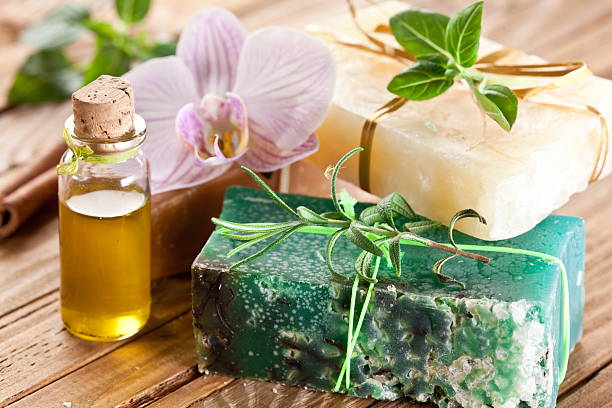istock Pieces of natural soap. 533075683