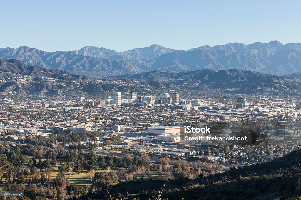 Glendale California Mountain View Mountaintop view of Glendale and Los Angeles, California. California Stock Photo