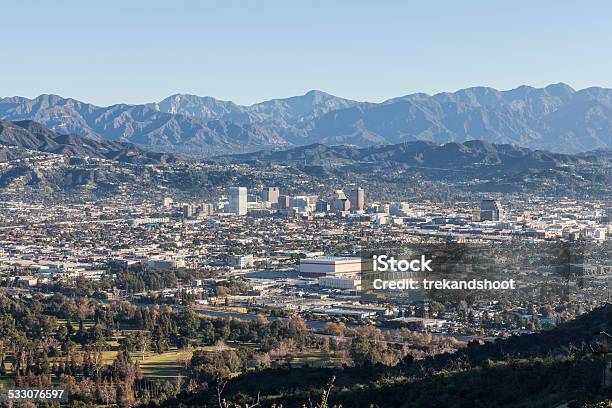 Glendale California Mountain View Stock Photo - Download Image Now - California, Glendale - California, Burbank