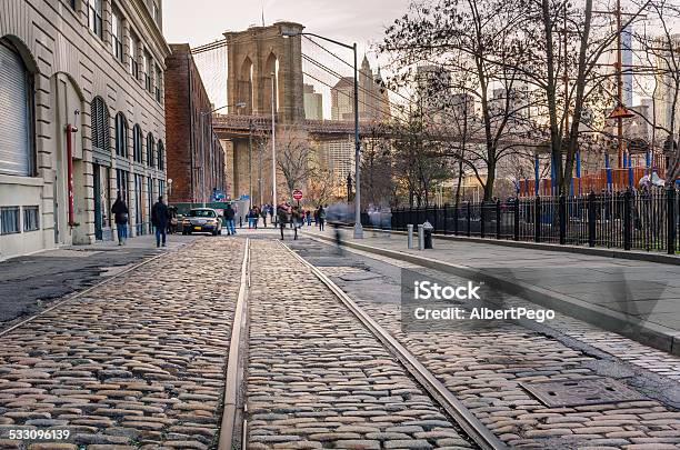 Cobbled Street In Brooklyn Stock Photo - Download Image Now - Brooklyn - New York, Public Park, Sunset