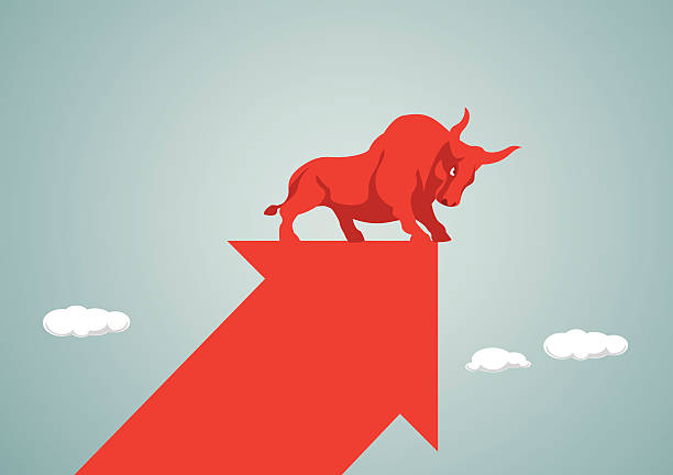 Stock Market Illustration and Painting bull market stock illustrations