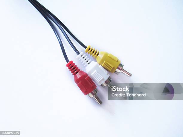 Av Cable On White Background Stock Photo - Download Image Now - 2015, Adult, Advice