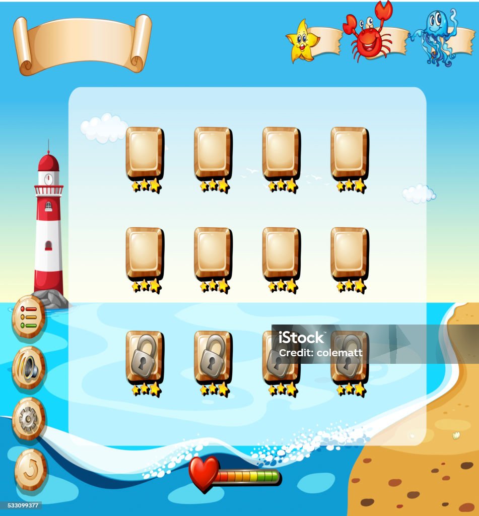 Beach Game Computer Computer Game Stock Illustration - Download Image Now - 2015, Beach ...