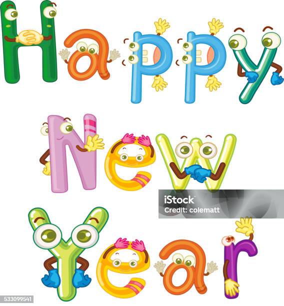New Year Stock Illustration - Download Image Now - 2015, Alphabet, Celebration
