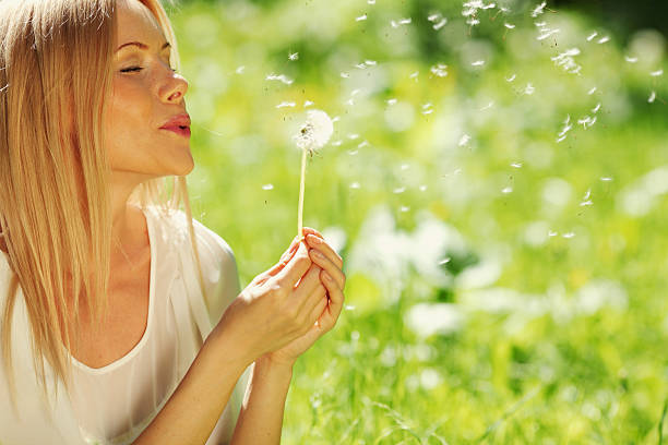 istock girl blowing on a dandelion 533129681