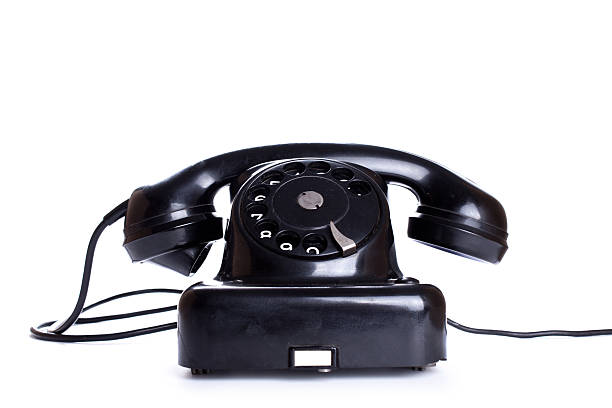 istock Black, old or classic telephone, isolated on a white background 533131747