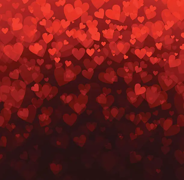 Vector illustration of Abstract hearts background