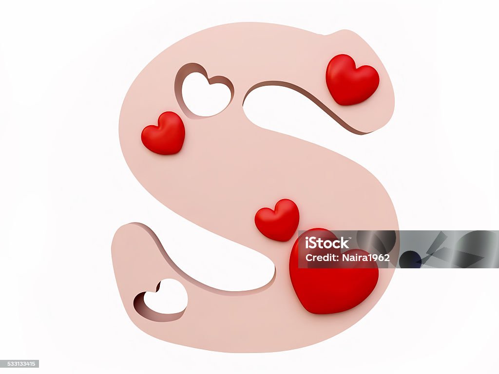 Heart Alphabet Letter S Stock Photo - Download Image Now - 2015 ...