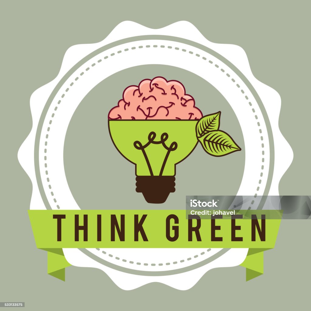 Think Green Simple Think Green Stock Illustration - Download Image Now - 2015, Computer ...