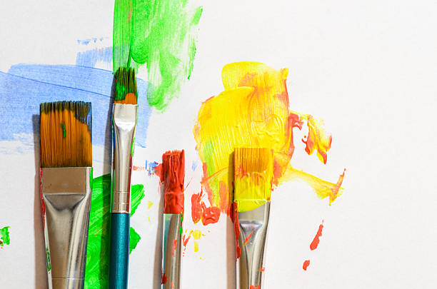 istock brush strokes and paint brushes on white 533133845