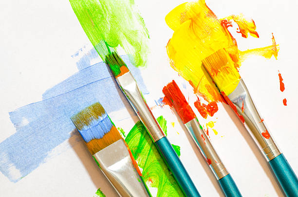 istock brush strokes and paint brushes on white 533133851