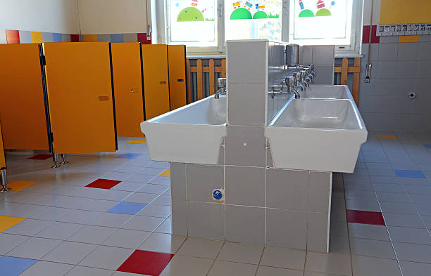 istock bathroom of the nursery school with ceramic sinks 533134113