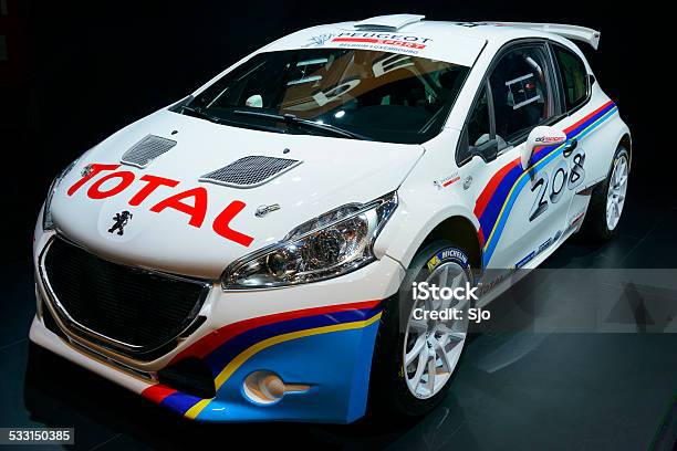 Peugeot 208 T16 Rally Car Stock Photo - Download Image Now - Rally Car, 2015, Car