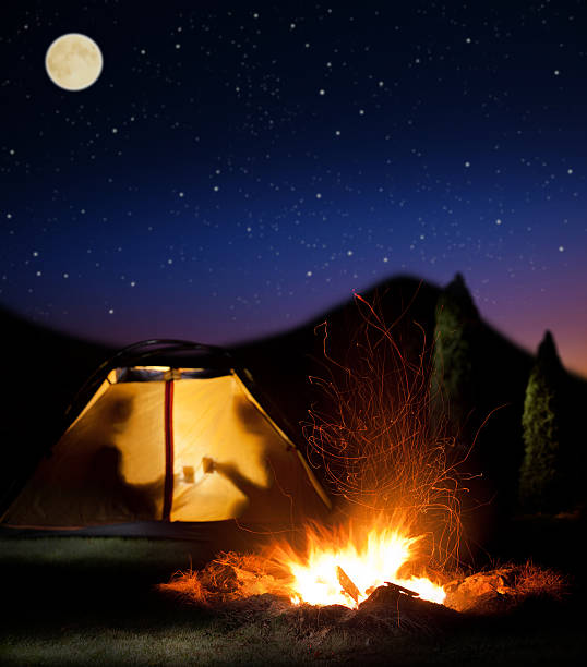 istock Night camping in the mountains. 533151191