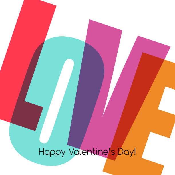 Valentines Card with love vector art illustration