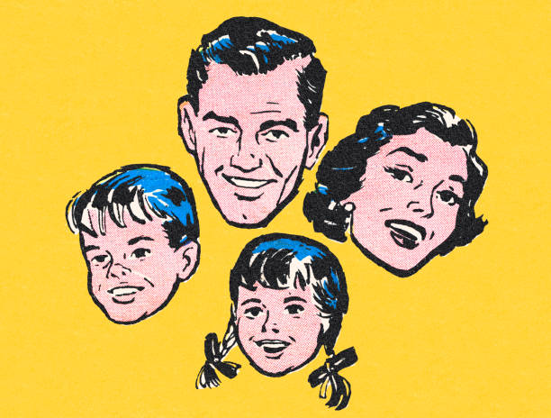 Happy Family http://csaimages.com/images/istockprofile/csa_vector_dsp.jpg pop art photos stock illustrations