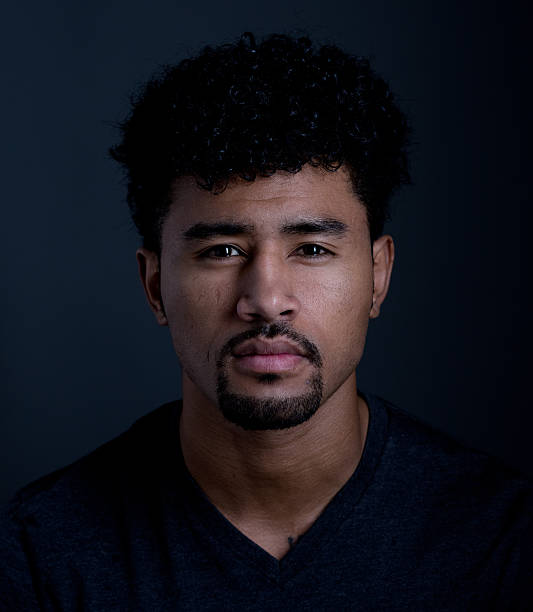 istock Headshot of man with black background 533157263