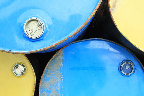 istock Dirty lid of chemical drum 533157329