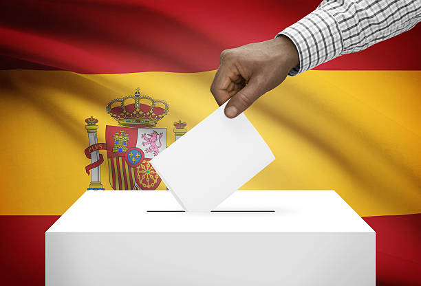 istock Ballot box with national flag on background - Spain 533157507