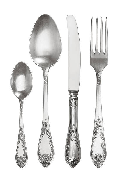 istock Cutlery set with vintage Fork, Knife and Spoons 533172729