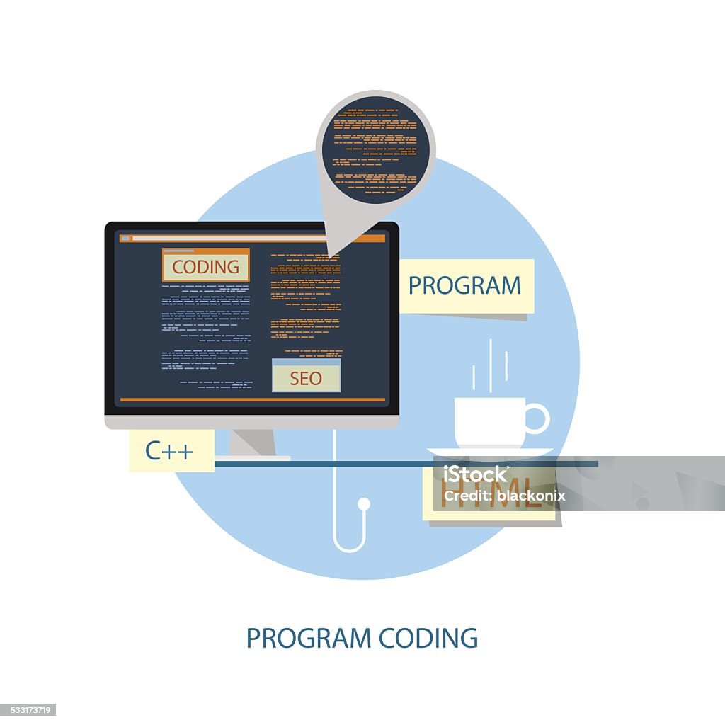 Program Coding Theme Stock Illustration - Download Image Now - 2015 ...