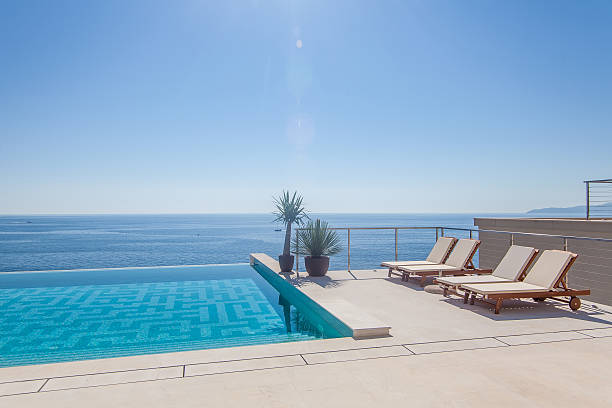istock Luxury swimming pool and blue water 533173971