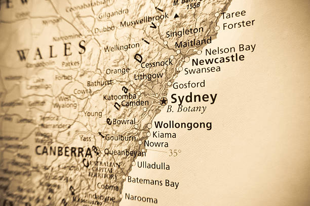 Sydney road map stock photo