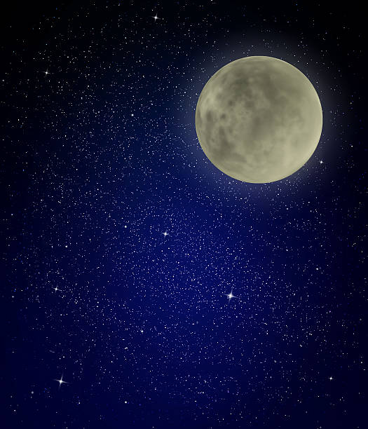 istock Stars, moon  and night sky as background 533175779