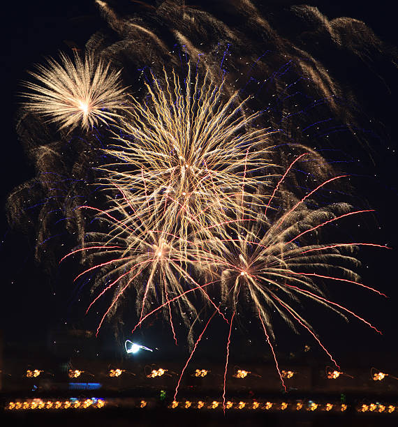 istock Beautiful fireworks in the night sky. 533178827