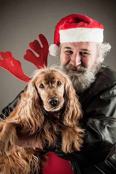 istock Santa Claus  with his dog 533179599