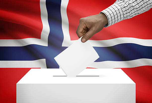 istock Ballot box with national flag on background - Norway 533179805