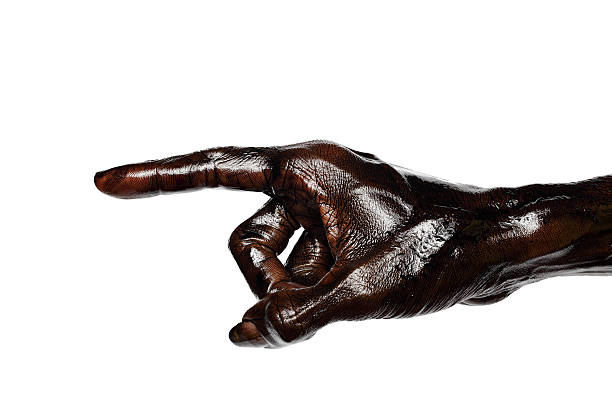 istock Dirty Hand Pointing Isolated on White Background 533189403