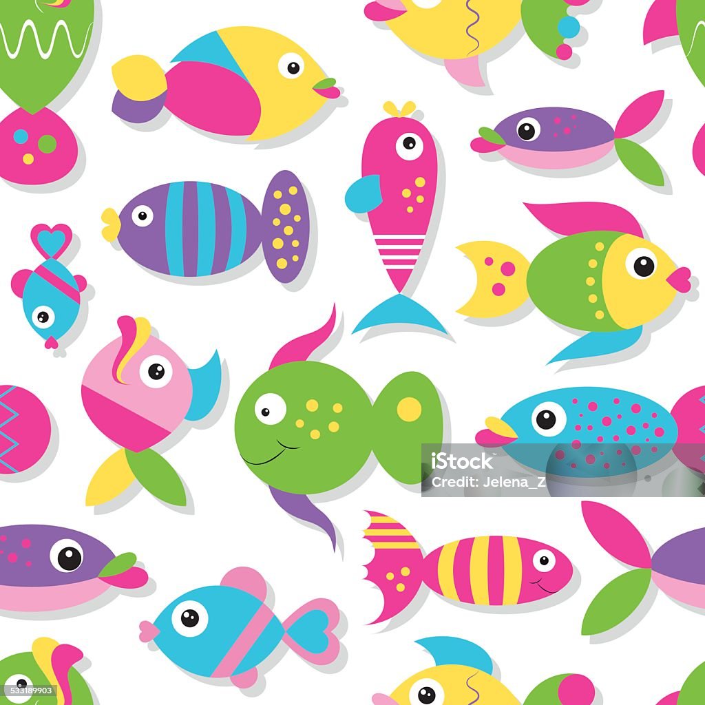 Fun Fish Patterns Cute Fish Collection Pattern Stock Illustration - Download Image Now ...