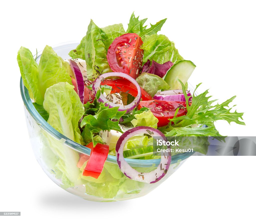 Fresh tasty salad over white Fresh tasty salad isolated on white background 2015 Stock Photo