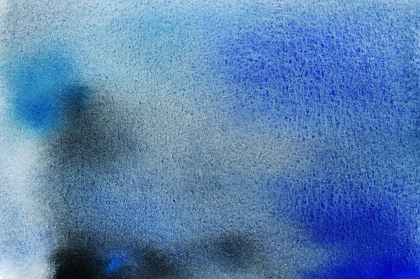 istock Blue Green watercolor background 533190481