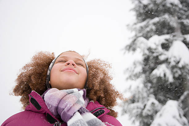 Girl in the snow