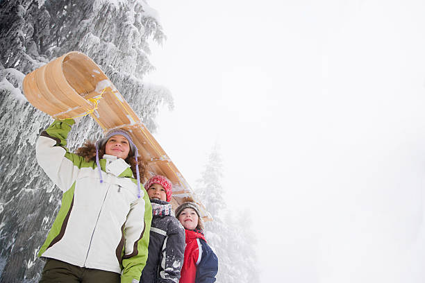 istock Children with toboggan 533191157