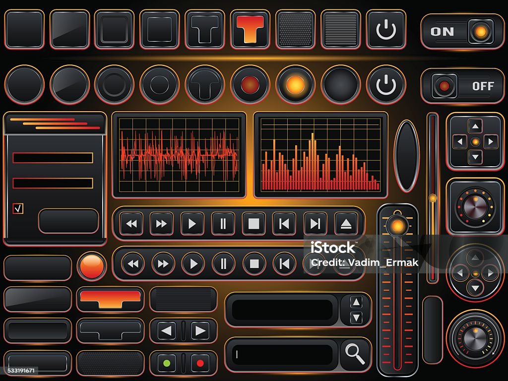 Multimedia Player Interface Elements Stock Illustration - Download ...