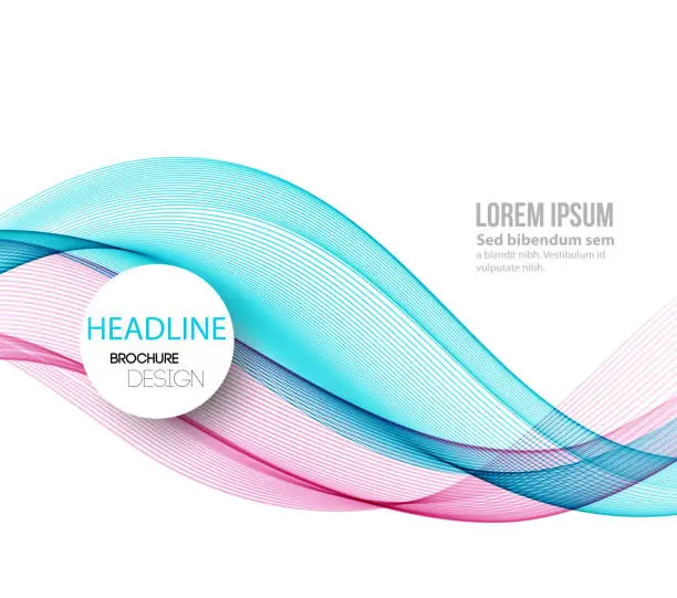 Vector illustration of Abstract lines background. Template brochure design