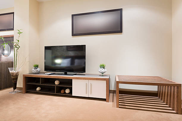 istock TV set in modern living room 533192389