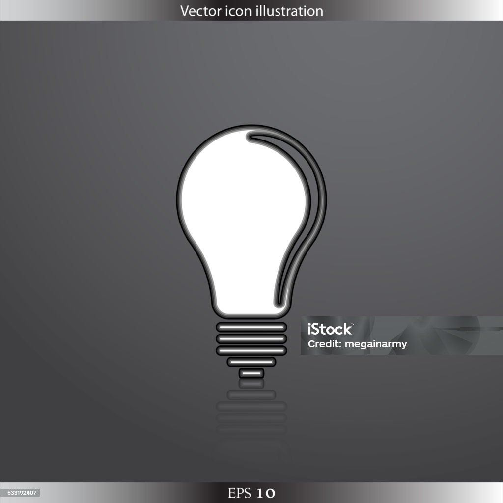 Vector Light bulb web flat icon Vector Light bulb web flat icon.  Isolated. Flat design. 2015 stock vector