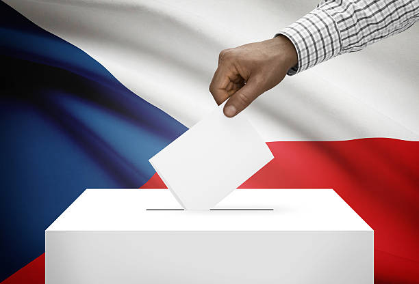 istock Ballot box with national flag on background - Czech Republic 533195949