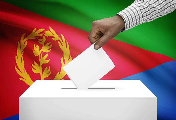 istock Ballot box with national flag on background - Eritrea 533196741
