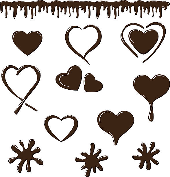 ilustrações, clipart, desenhos animados e ícones de valentine de gotejamento - blob heart shape romance love