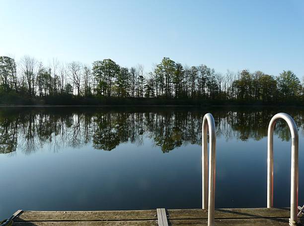 Peaceful lake in the morning calm, near Stratford, Ontario, Canada